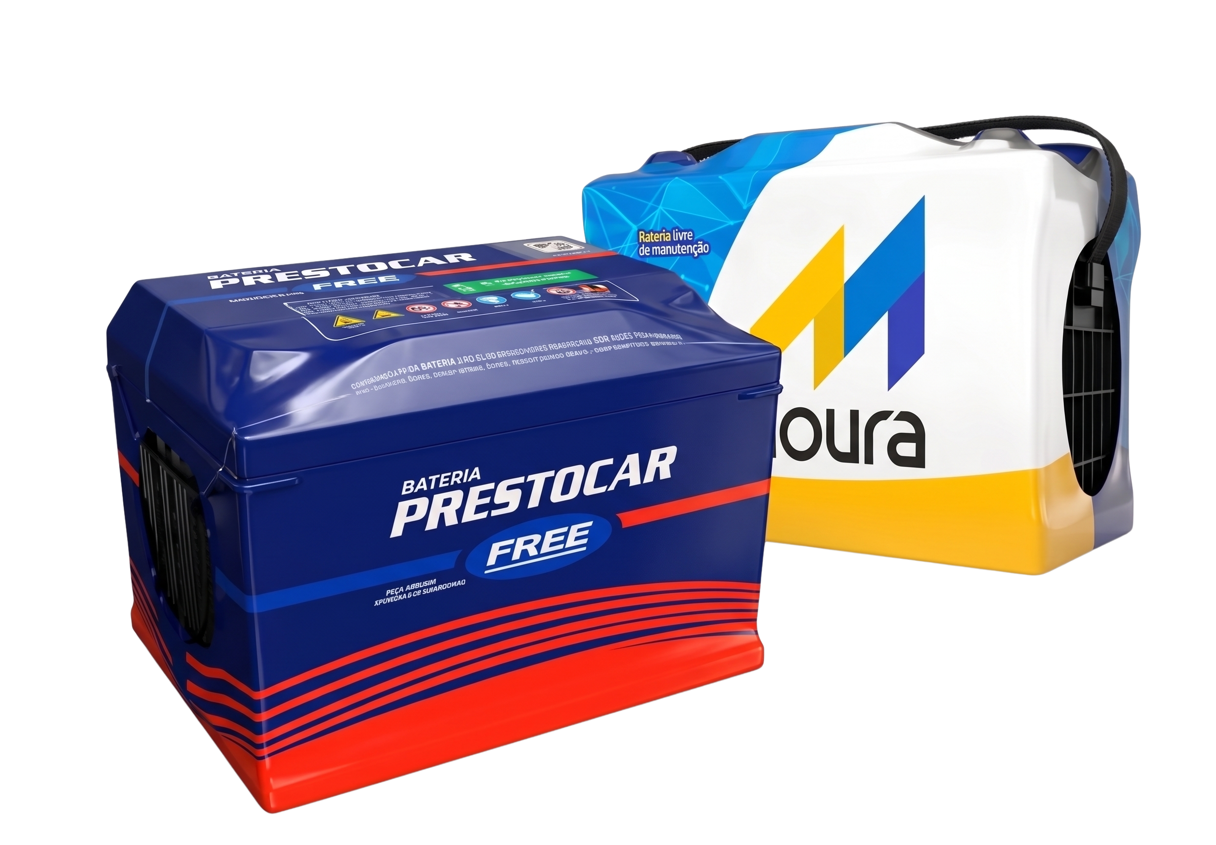 Bateria Prestocar Free e bateria Moura